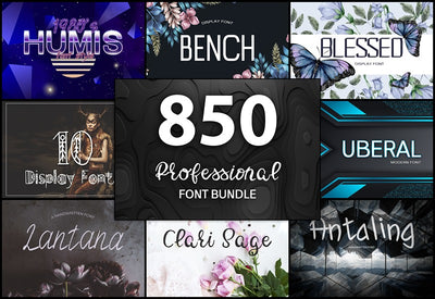 The Supermassive Bundle Of 850 Professional Fonts - Artixty