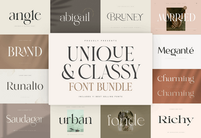 The Unique & Classy Modern Font Bundle - Artixty