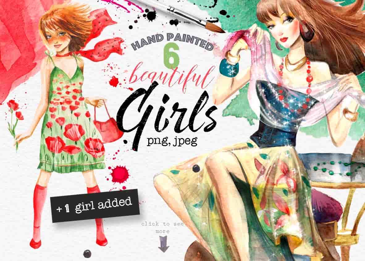 17000+ Exquisite Watercolor Design Library-Graphics-Artixty