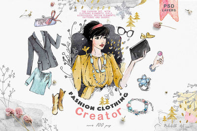 17000+ Exquisite Watercolor Design Library-Graphics-Artixty