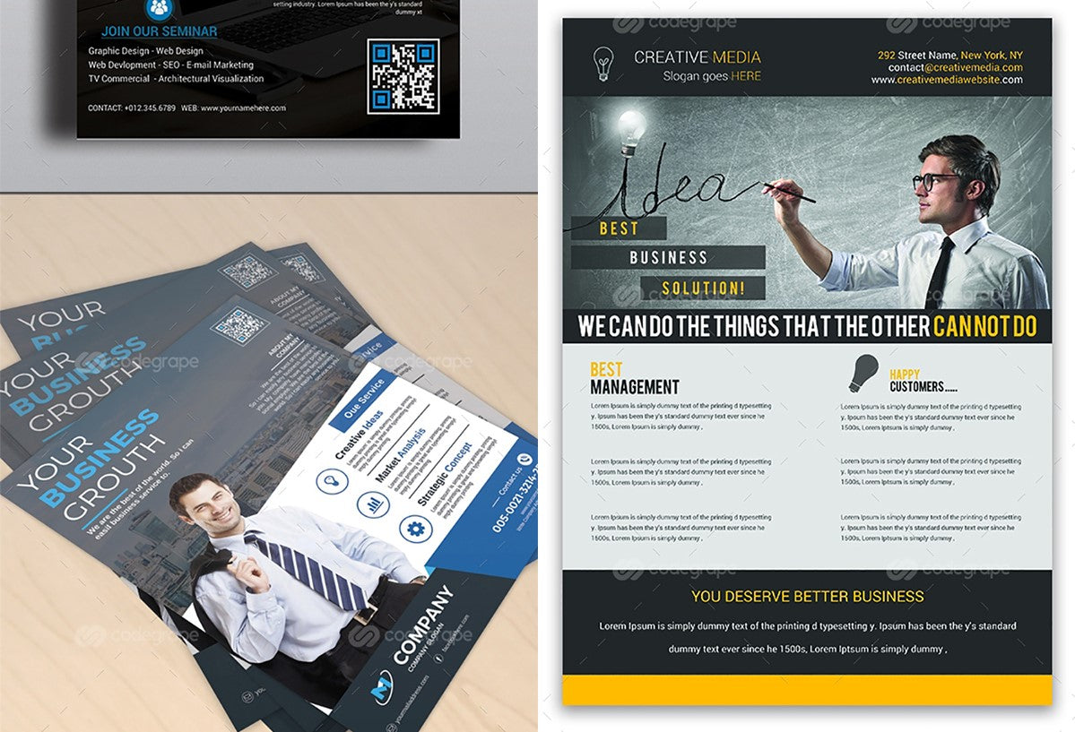 200 Upscale Corporate Flyer Templates Bundle-Templates-Artixty