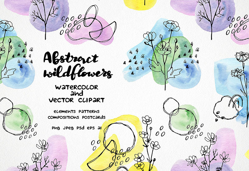 6000+ Watercolor And Line Art Bundle - Artixty