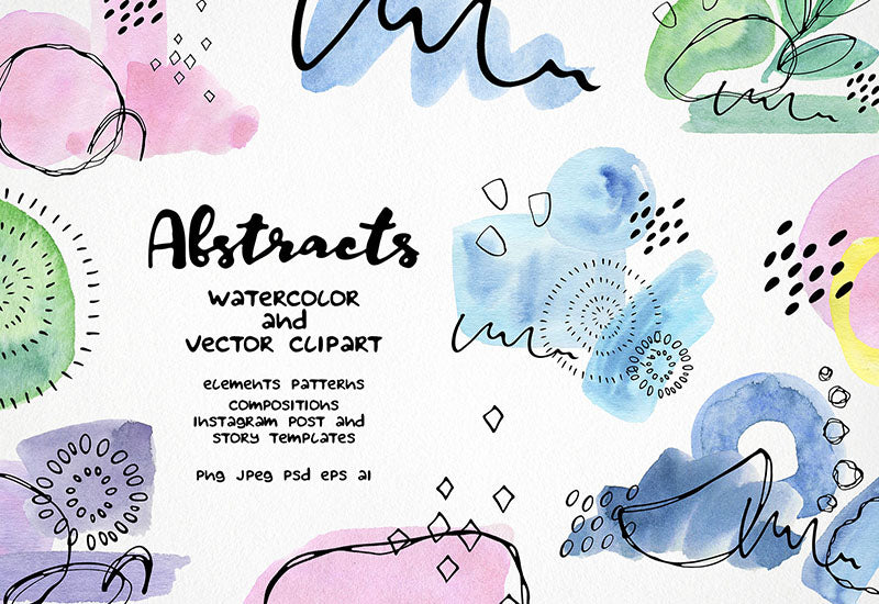 6000+ Watercolor And Line Art Bundle - Artixty