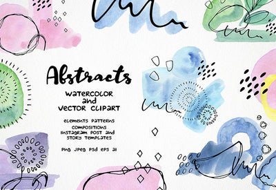 6000+ Watercolor And Line Art Bundle - Artixty