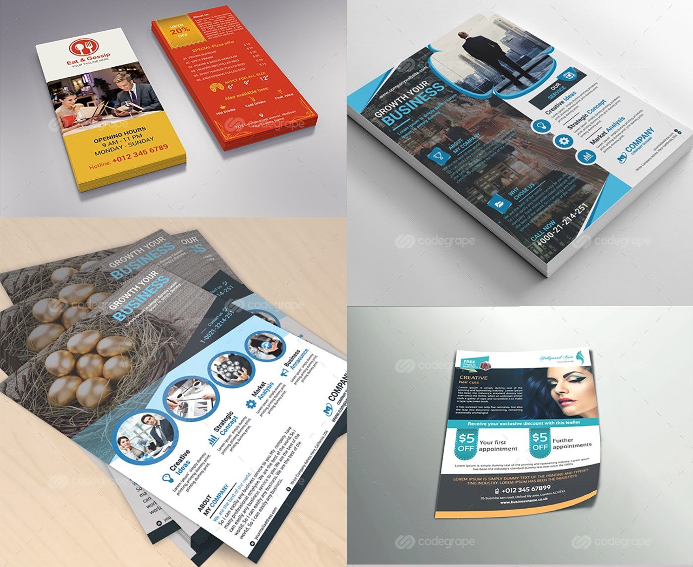 200 Upscale Corporate Flyer Templates Bundle-Templates-Artixty