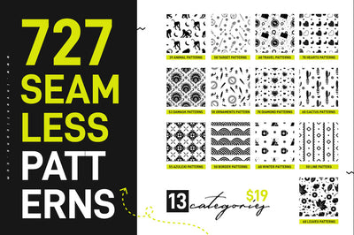 3000+ Crafty Seamless Patterns Bundle-Graphics-Artixty