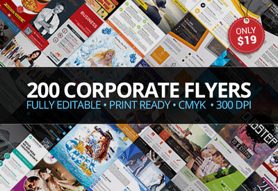 200 Upscale Corporate Flyer Templates Bundle-Templates-Artixty