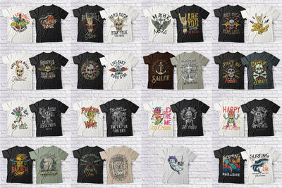 600+ Super Stylish T-Shirt Designs Mega Bundle-Graphics-Artixty
