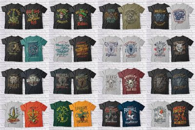 600+ Super Stylish T-Shirt Designs Mega Bundle-Graphics-Artixty