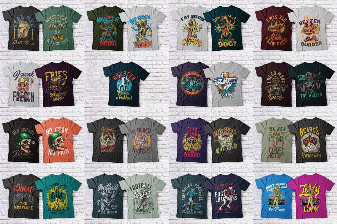 600+ Super Stylish T-Shirt Designs Mega Bundle-Graphics-Artixty