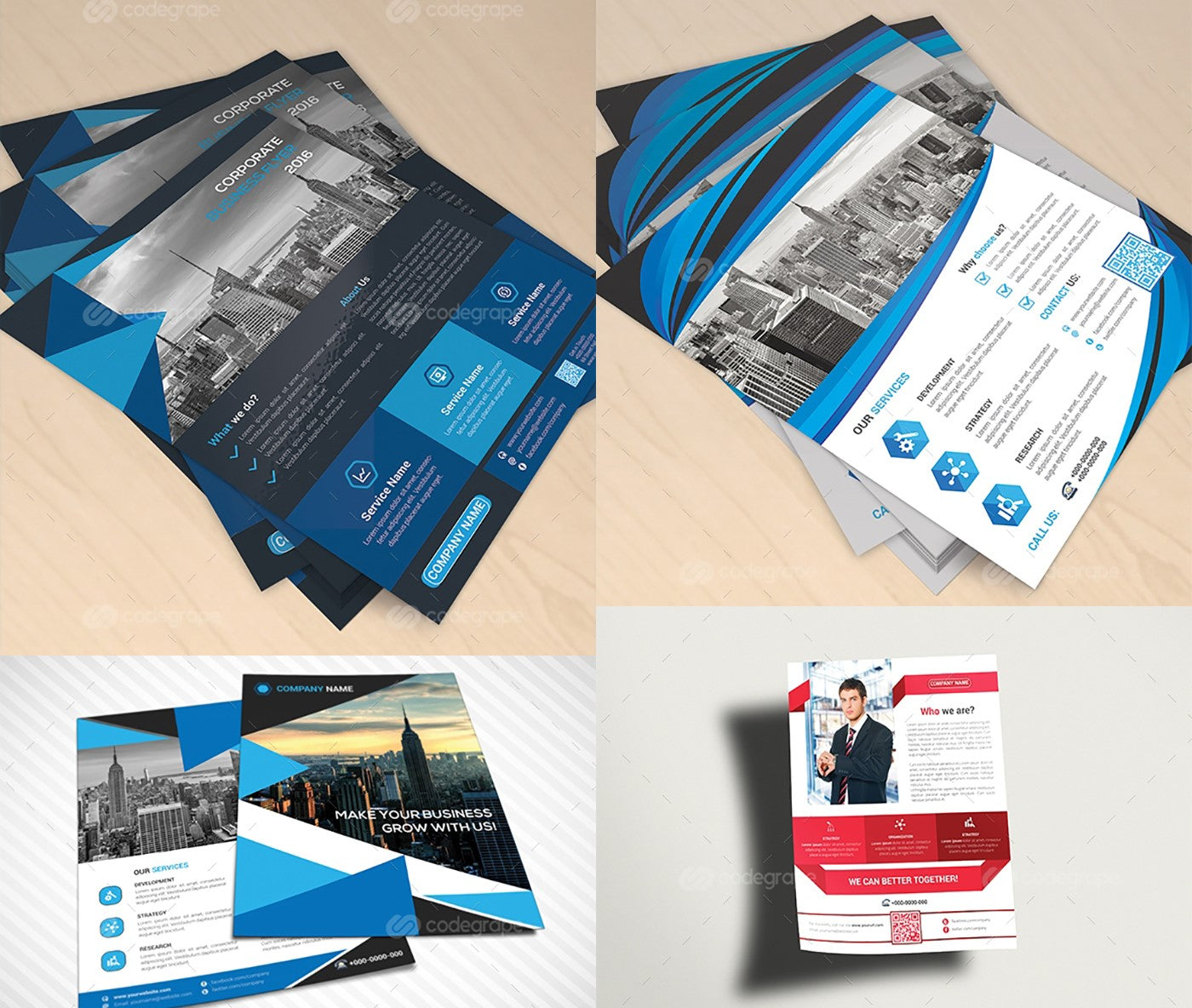 200 Upscale Corporate Flyer Templates Bundle-Templates-Artixty