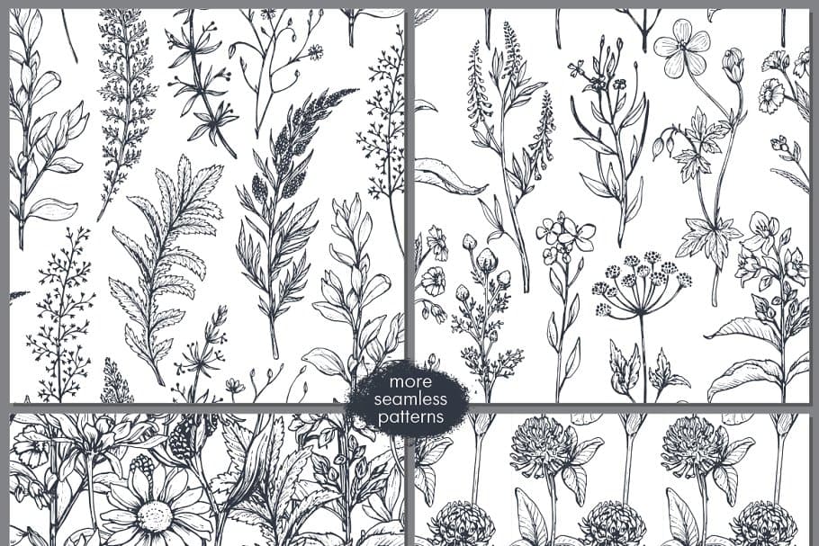 The Large Vector Flowers Bundle - 400+ Design Elements - Artixty