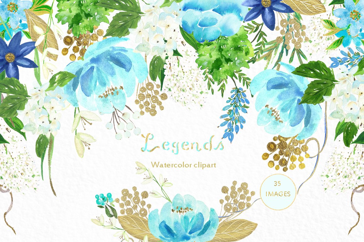 70-In-1 Mega Watercolor Graphics Bundle - Artixty