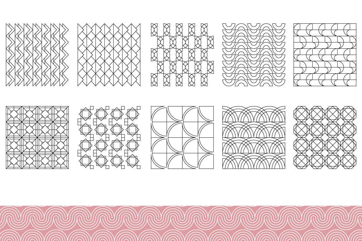 The Geo Shapes Patterns Creative Bundle | Artixty