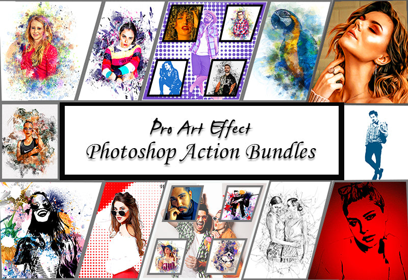 Pro Art Effect Photoshop Actions Bundle - Artixty