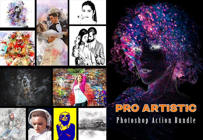 Pro Artistic Photoshop Actions Bundle - Artixty