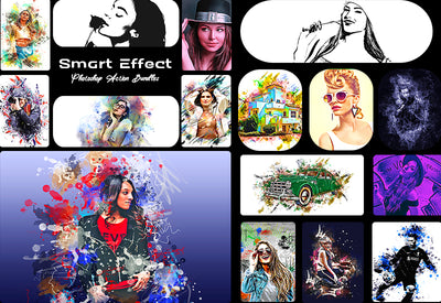 16 Smart Effects Photoshop Actions Bundle - Artixty
