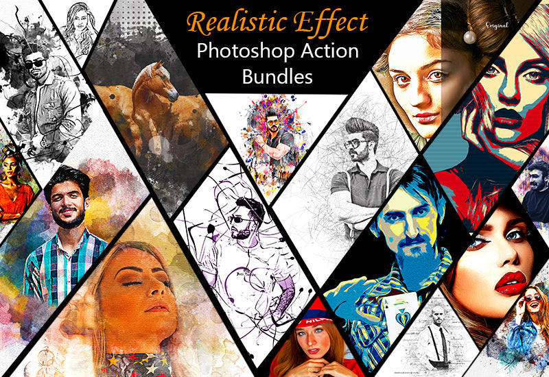 15-In-1 Realistic Effects Photoshop Actions Bundle - Artixty