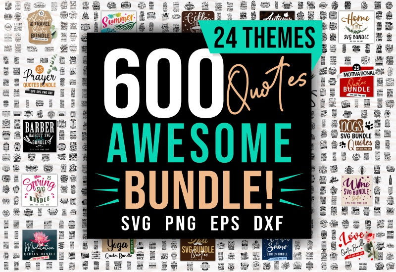 The Awesome Quotes Design Bundle - 600+ Designs-Graphics-Artixty