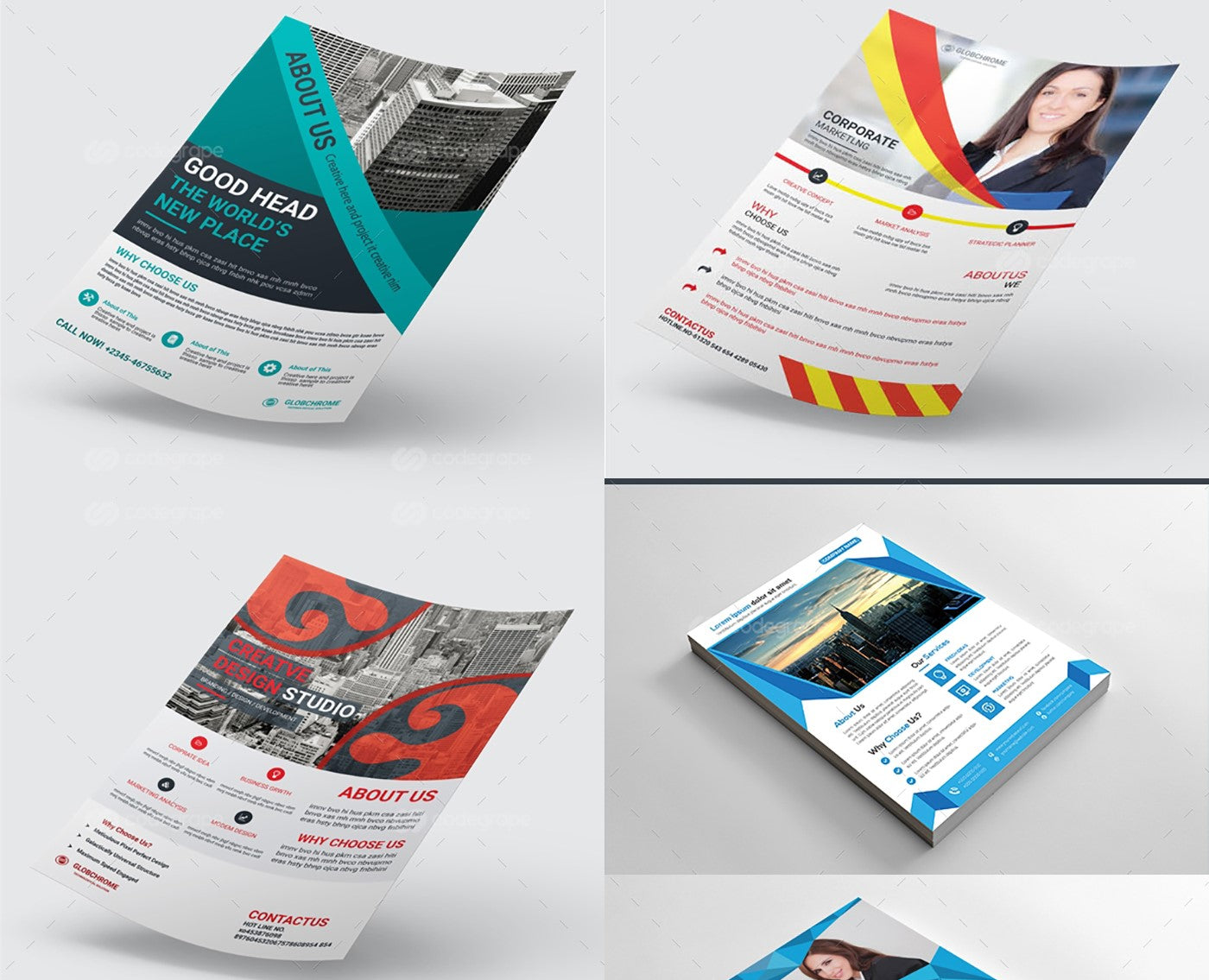 200 Upscale Corporate Flyer Templates Bundle-Templates-Artixty