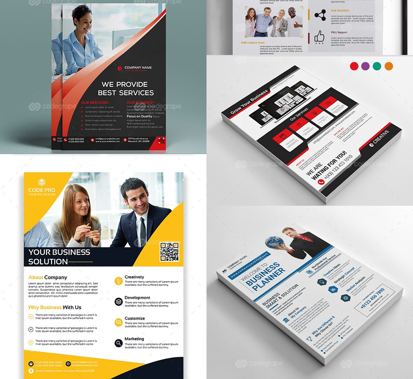 200 Upscale Corporate Flyer Templates Bundle-Templates-Artixty