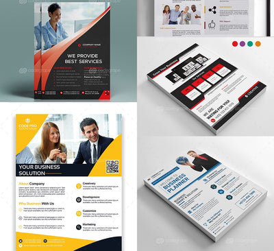 200 Upscale Corporate Flyer Templates Bundle-Templates-Artixty