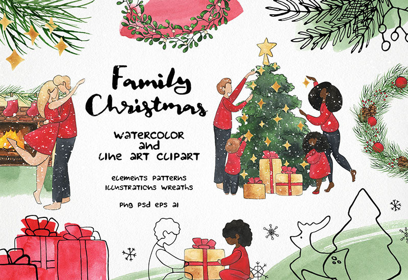 6000+ Watercolor And Line Art Bundle - Artixty