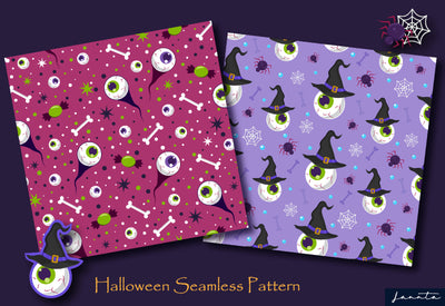 120 Halloween Seamless Patterns Bundle-Graphics-Artixty