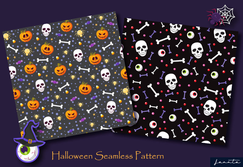 120 Halloween Seamless Patterns Bundle-Graphics-Artixty