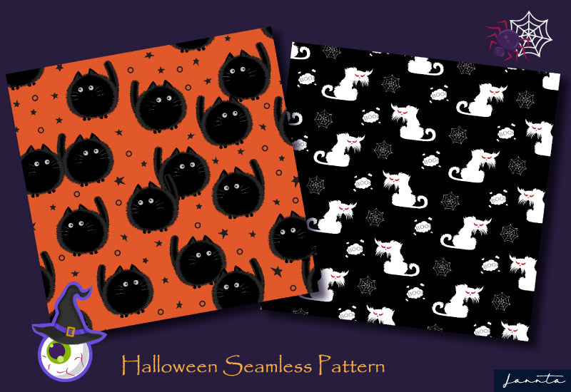 120 Halloween Seamless Patterns Bundle-Graphics-Artixty