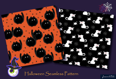 120 Halloween Seamless Patterns Bundle-Graphics-Artixty