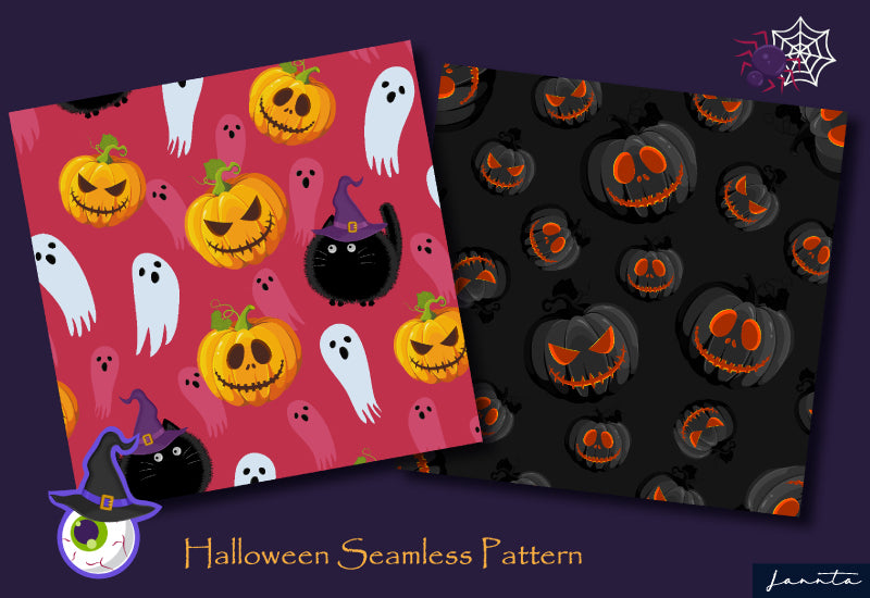 120 Halloween Seamless Patterns Bundle-Graphics-Artixty