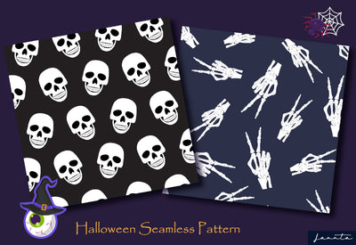120 Halloween Seamless Patterns Bundle-Graphics-Artixty