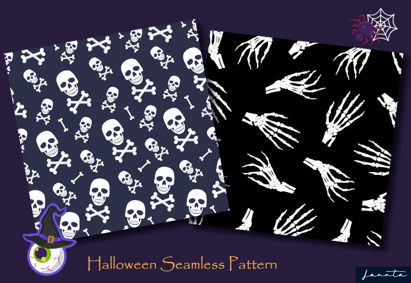 120 Halloween Seamless Patterns Bundle-Graphics-Artixty