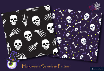 120 Halloween Seamless Patterns Bundle-Graphics-Artixty