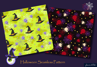 120 Halloween Seamless Patterns Bundle-Graphics-Artixty