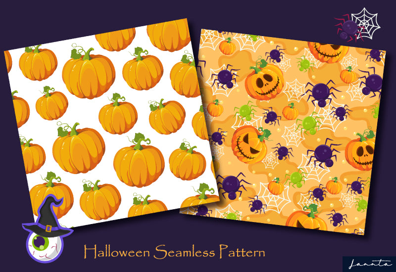 120 Halloween Seamless Patterns Bundle-Graphics-Artixty