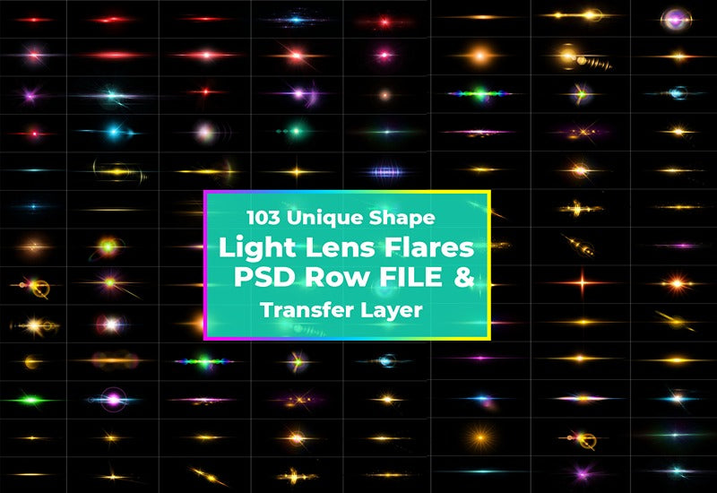103 Unique Color Lens Flare Bundle - Artixty