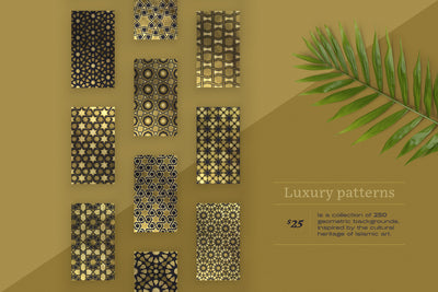 The Luxury Patterns Bundle - 250 Geometric Backgrounds - Artixty