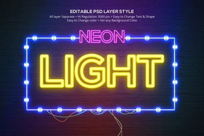 The Exclusive 20 Neon Text Effects Bundle - Artixty