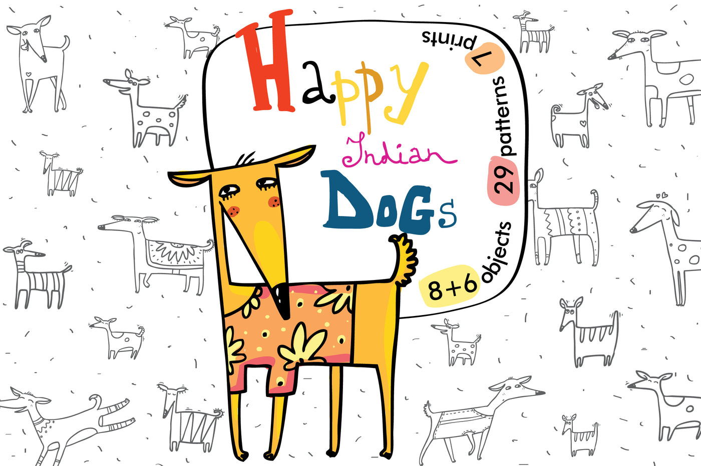 Hand-Drawn Dog Designs Mega Bundle - Artixty