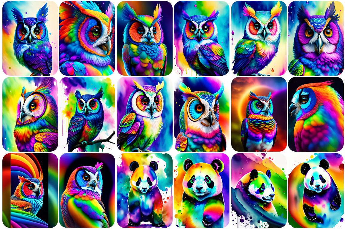 333 Watercolor Animal Illustration Images Bundle - Artixty