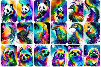 333 Watercolor Animal Illustration Images Bundle - Artixty