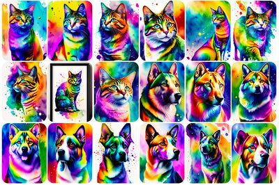 333 Watercolor Animal Illustration Images Bundle - Artixty