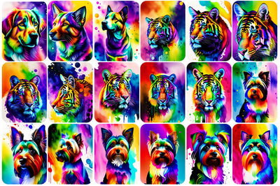 333 Watercolor Animal Illustration Images Bundle - Artixty