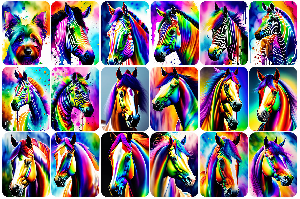 333 Watercolor Animal Illustration Images Bundle - Artixty