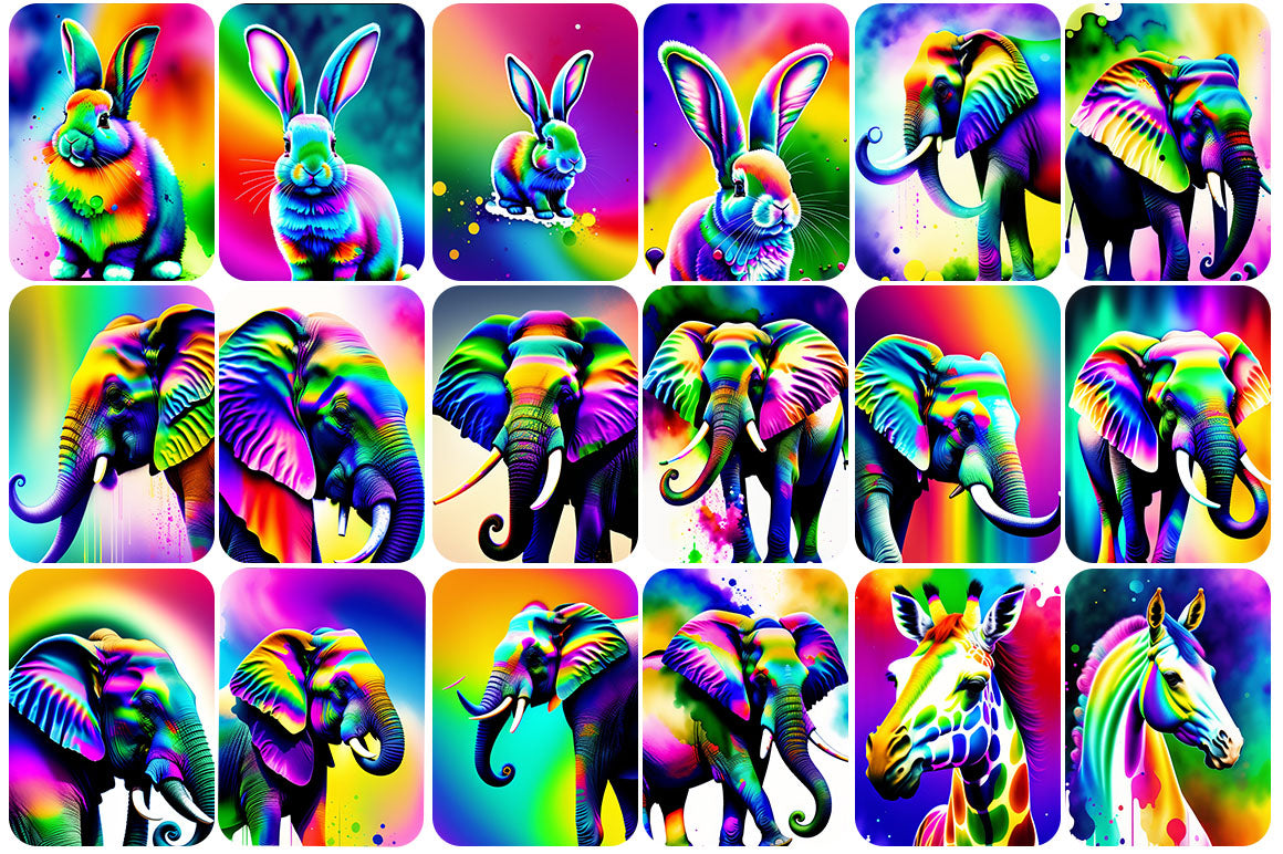 333 Watercolor Animal Illustration Images Bundle - Artixty