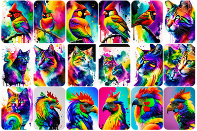 333 Watercolor Animal Illustration Images Bundle - Artixty