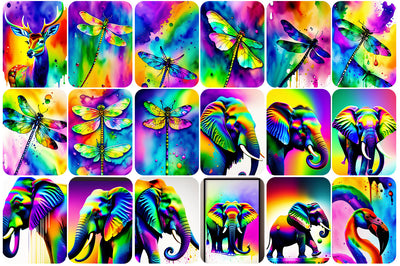 333 Watercolor Animal Illustration Images Bundle - Artixty