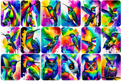 333 Watercolor Animal Illustration Images Bundle - Artixty